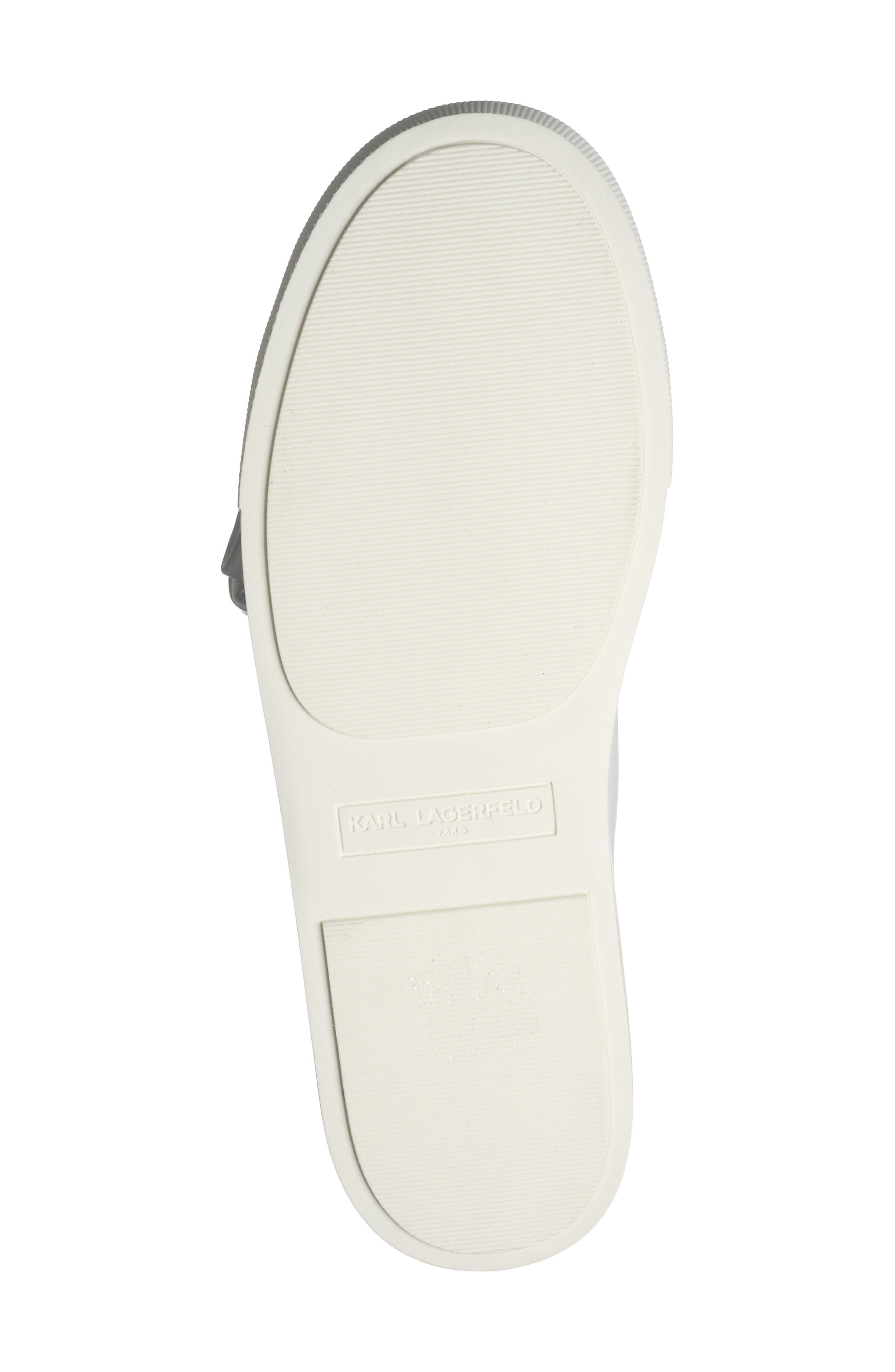 KARL LAGERFELD PARIS Claudette Lace-Up Sneaker, Alternate, color, Bright White/ Silver