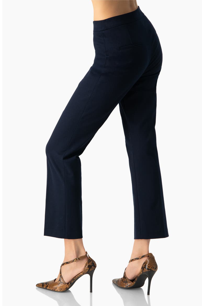Tailored Straight-Leg Trousers, Alternate, color, Navy Blue