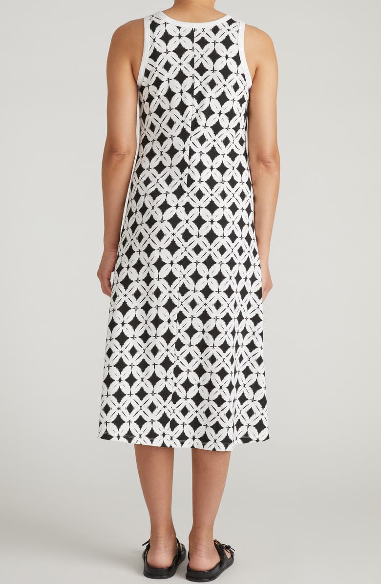 Universal Standard Sardinia Cotton Tank Dress, Alternate, color, Black/ White Flower Bed Print