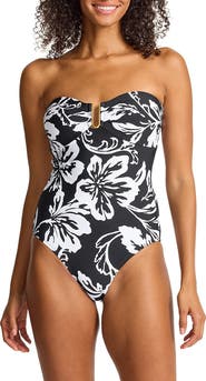 Tommy Bahama Sunset Blooms Underwire UPF 50+ One-Piece Swimsuit