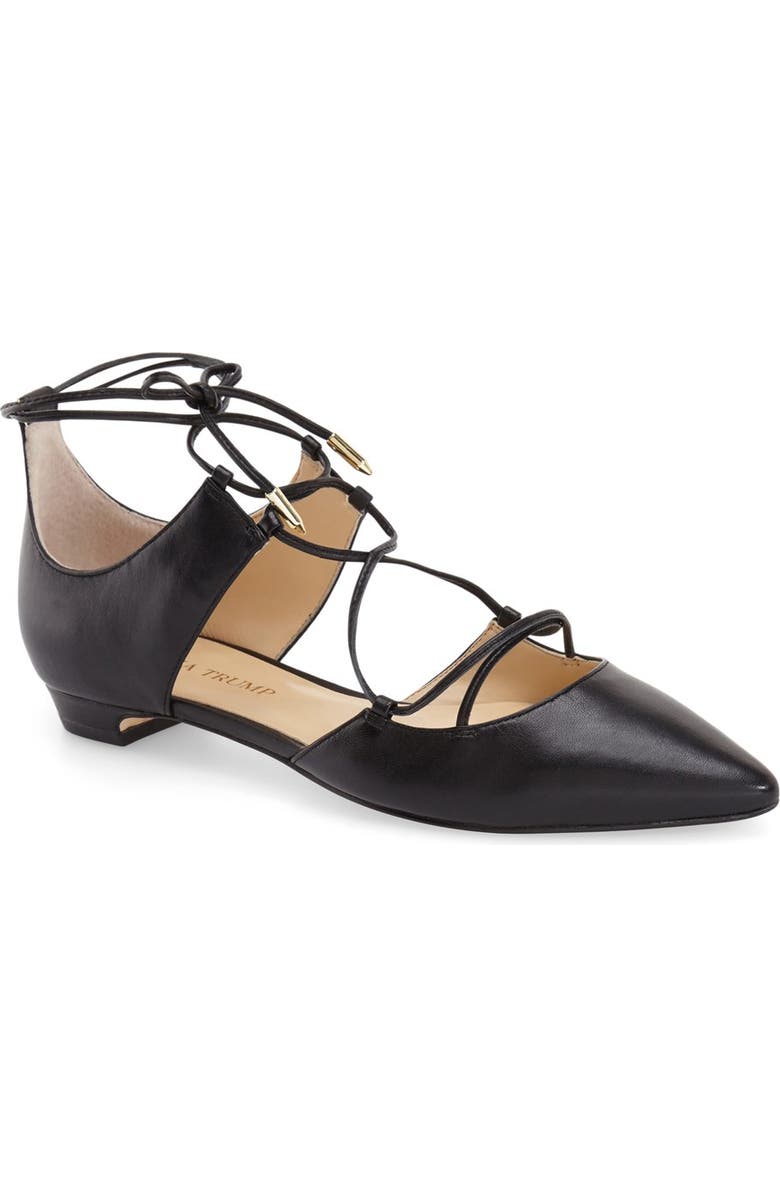 Ivanka Trump 'Trish' d'Orsay Ghillie Flat, Main, color,