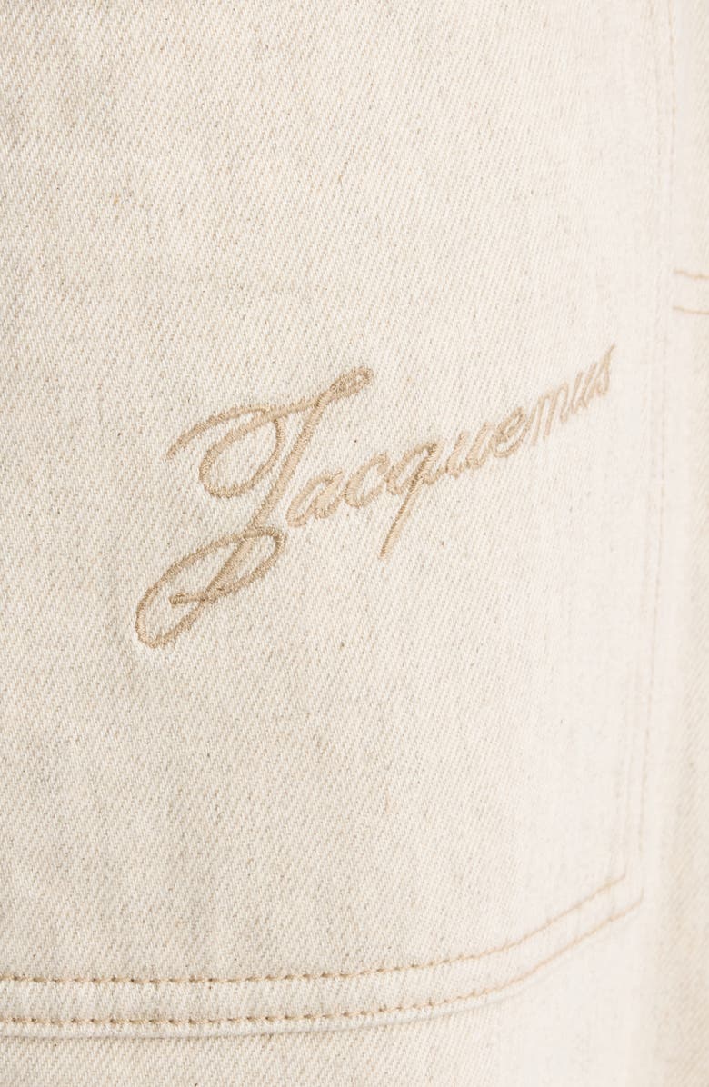 Jacquemus Le Cargo de-Nîmes Carre Cargo Jeans, Alternate, color, Light Beige