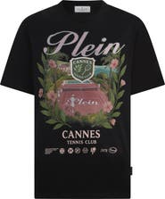 PHILIPP PLEIN Round Neck T-Shirt Cannes Tennis Club Men