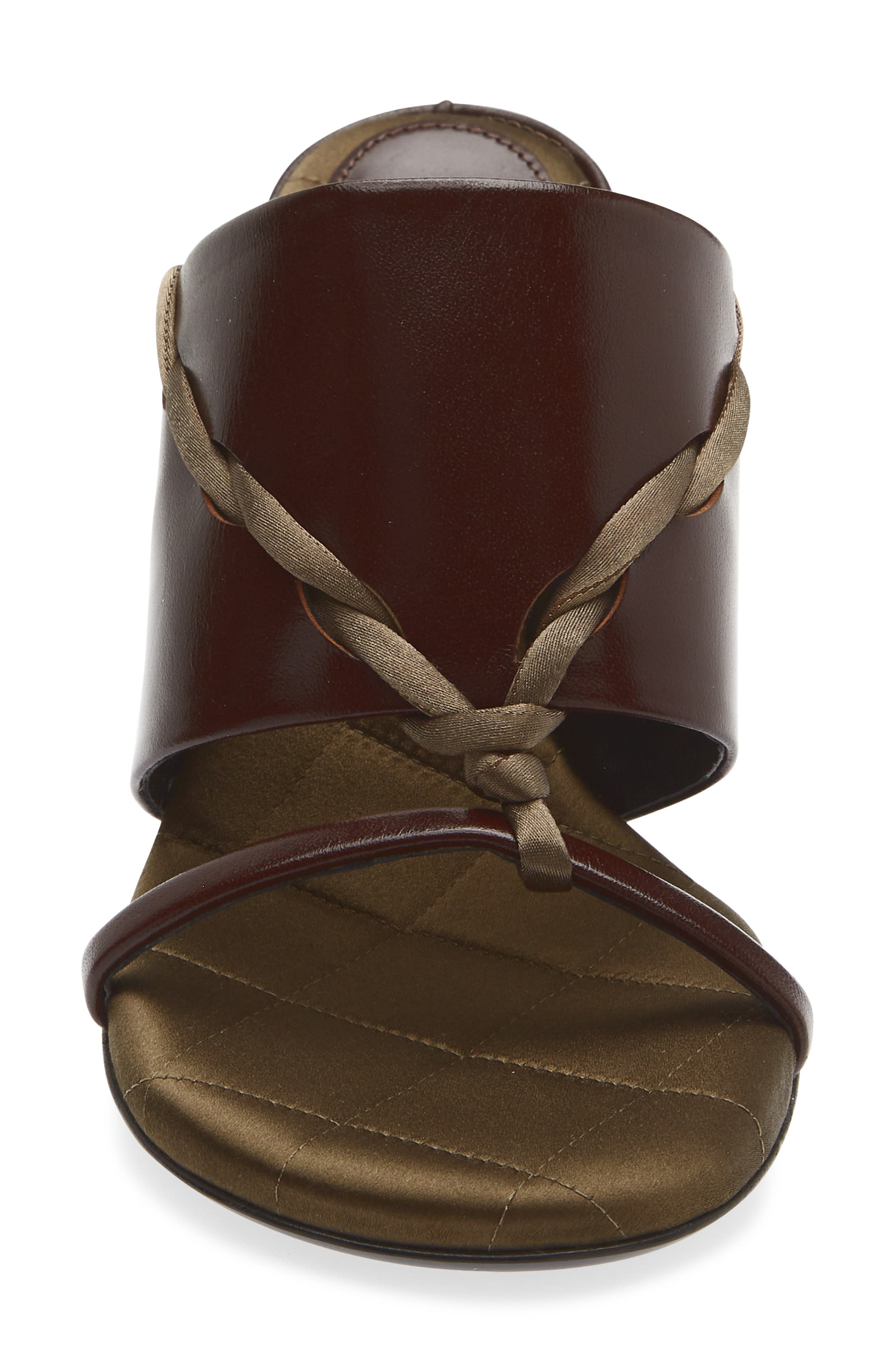 Woven Slide Sandal, Alternate, color, 704 DARK BROWN