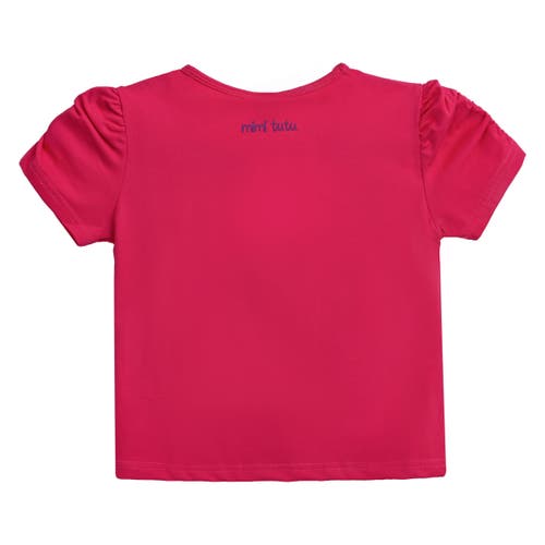 Mimi Tutu Peacock-appliqué T-shirt In Pink Raspberry