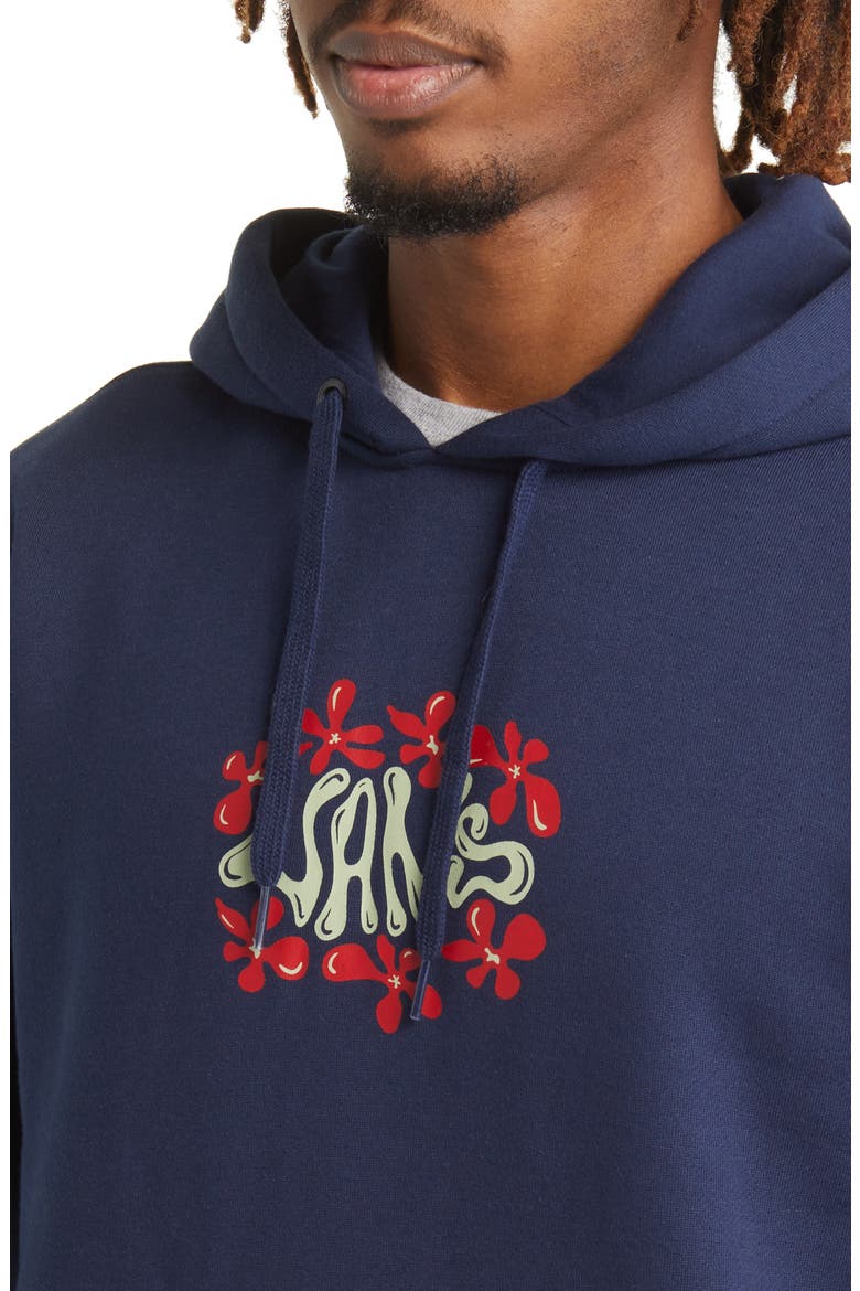 Jazz Floral Graphic Hoodie, Alternate, color, DRESS BLUES