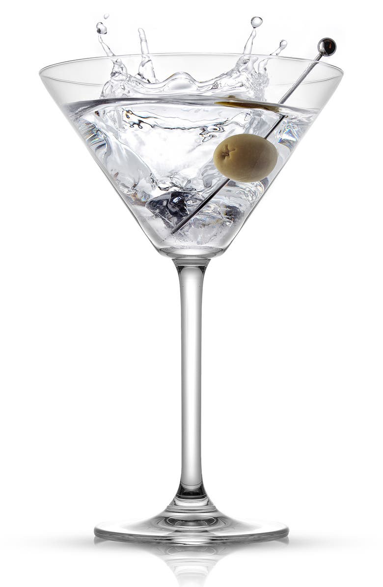 JoyJolt Olivia Premium Crystal Martini Glass - Set of 2, Alternate, color, Clear