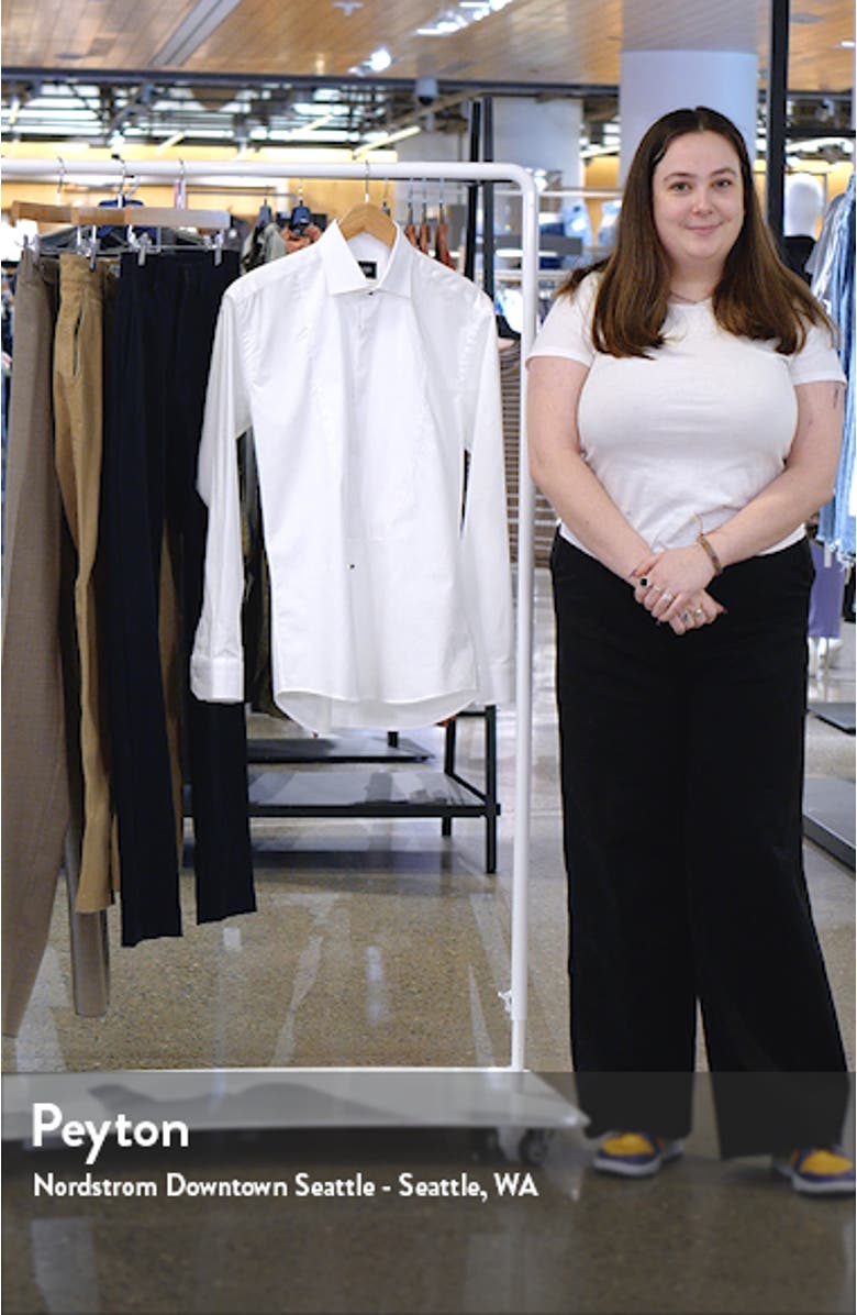 Fibonacci Angled Lines Regular Fit Cotton Button-Up Shirt, sales video thumbnail