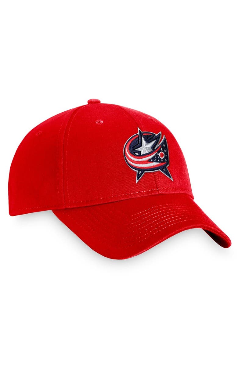 FANATICS Men's Fanatics Branded Red Columbus Blue Jackets Core Adjustable Hat, Alternate, color, 