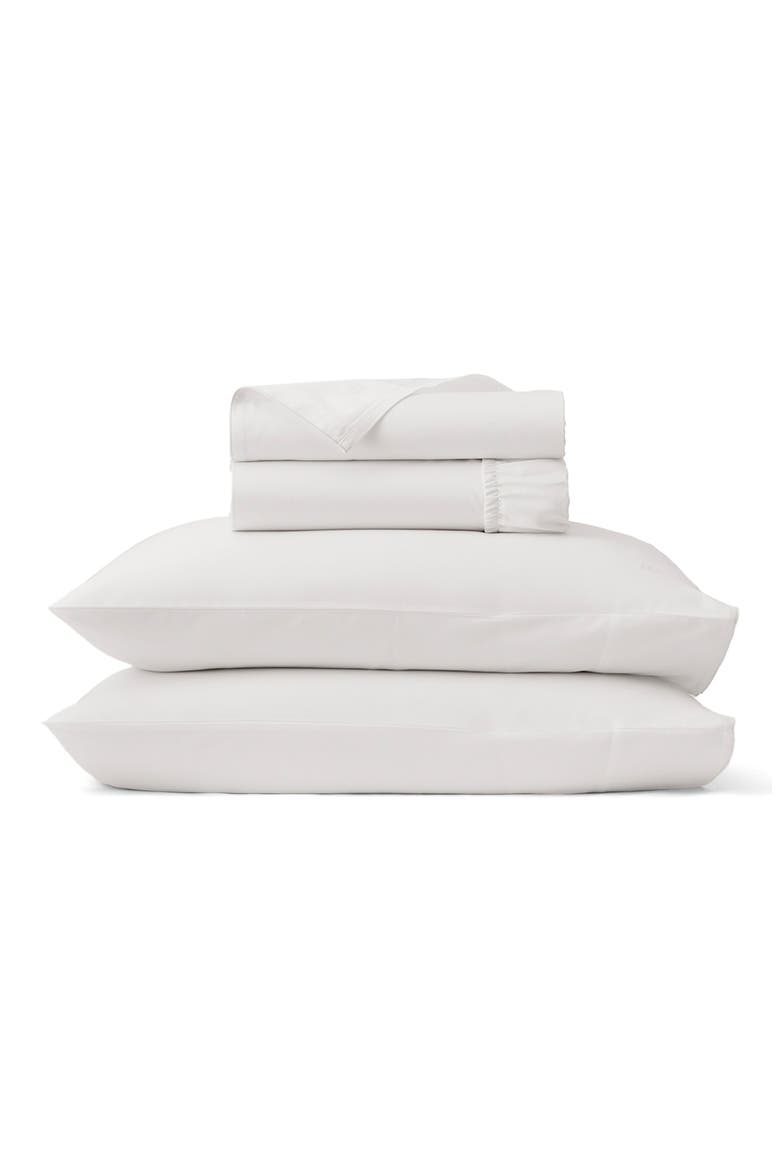 Signature Piped Edge Sheet Set, Main, color, WHITE/ WHITE