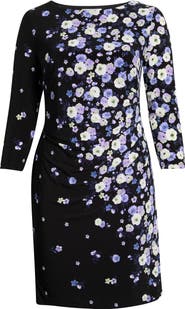 KASPER Floral Print Sheath Dress
