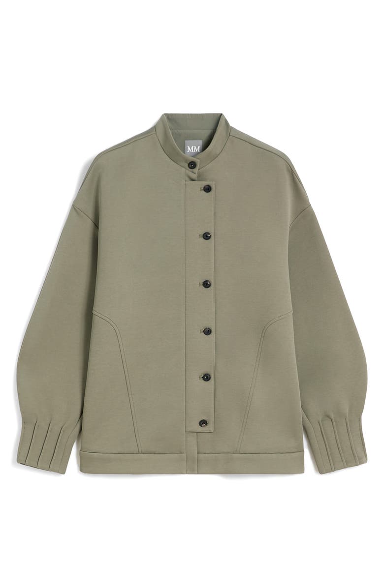 MM by Max Mara Aceto Cotton Blend Jacket, Alternate, color, Horn Grey Green