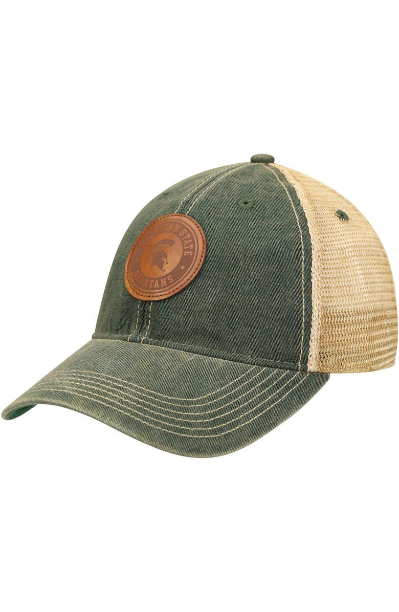 LEGACY ATHLETIC Men's Green Michigan State Spartans Target Old Favorite Trucker Snapback Hat, Main, color, 