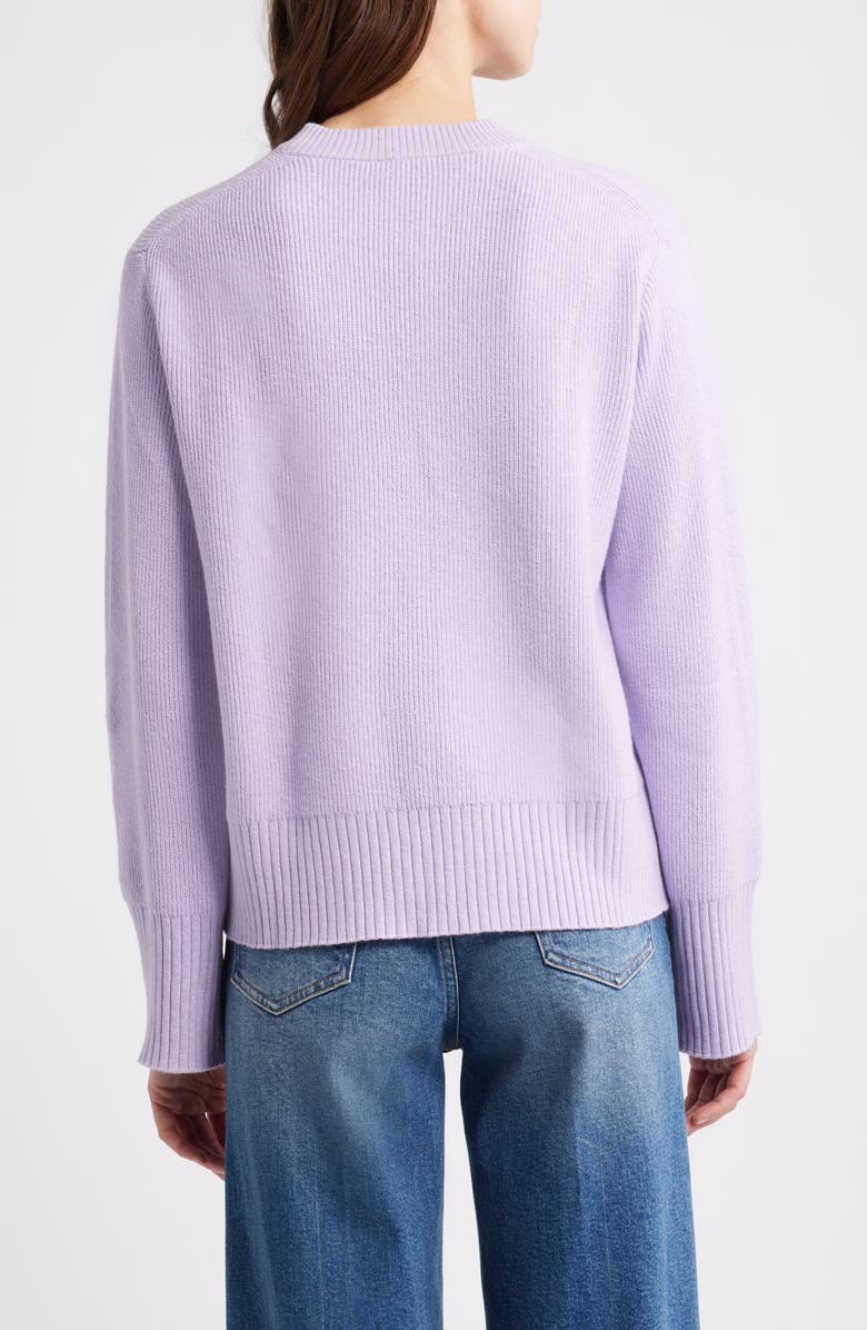 Faherty Jackson Crewneck Sweater, Alternate, color, Ice Lilac Heather
