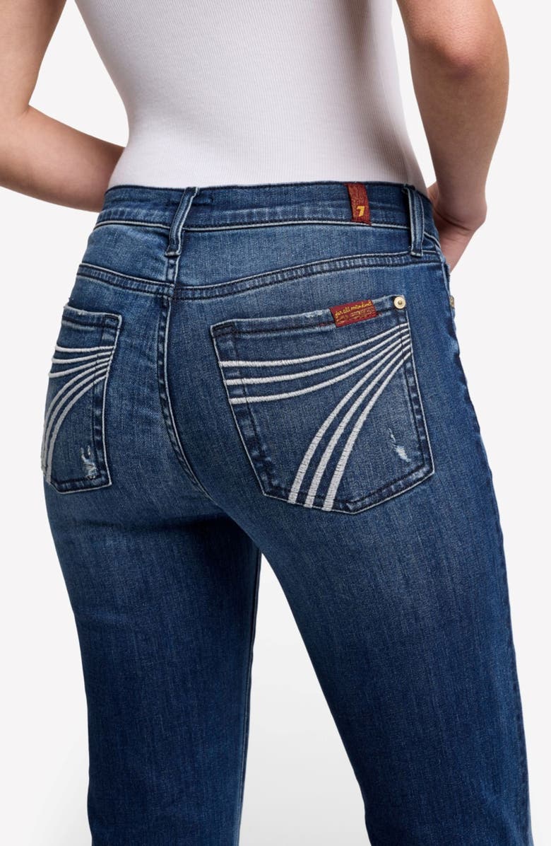 7 For All Mankind Dojo Mid Rise Flare Jeans, Alternate, color, Lake Blu