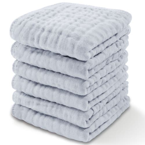 Comfy Cubs Baby Muslin Cotton Washcloths In Slate