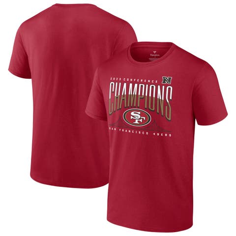Men's Fanatics Branded Scarlet San Francisco 49ers 2023 NFC Champions Not Done Yet Big & Tall T-Shirt