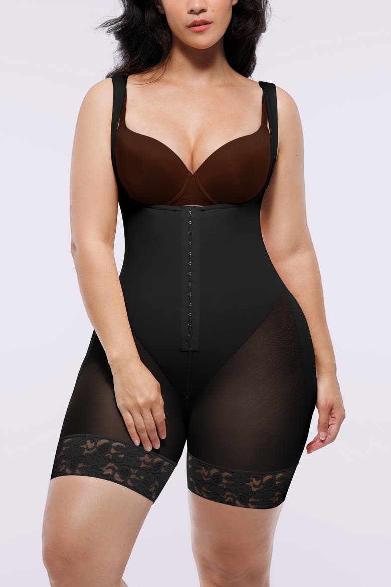 AirSlim® Extreme Compression Open Bust Bodysuit, Alternate, color, Black