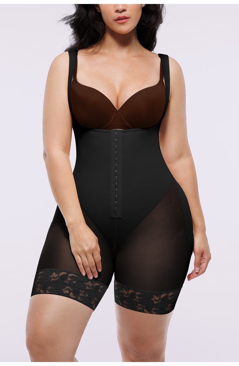 Shapellx AirSlim<sup>®</sup> Extreme Compression Open Bust Bodysuit, Alternate, color, Black
