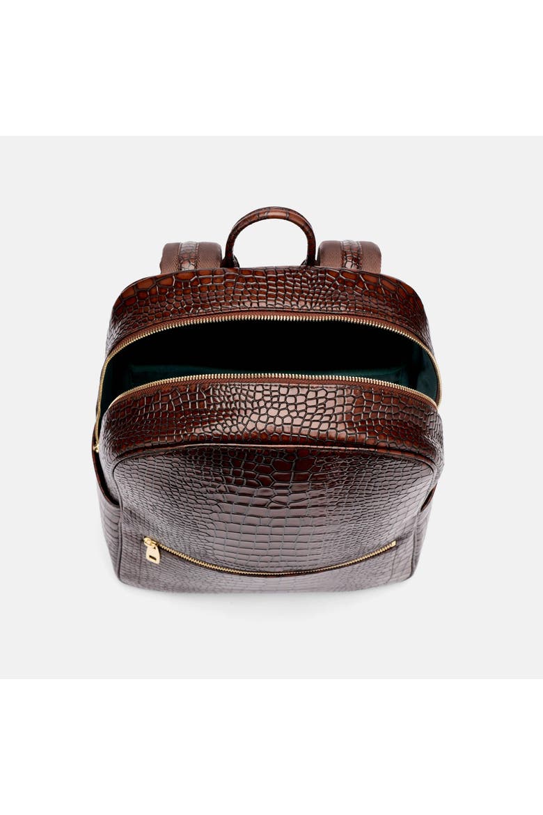 cooper faux crocodile embossed leather backpack Saint Laurent City In Crocodile-Embossed - Black Designed with adjustable Blake Crocodile Embossed Backpack