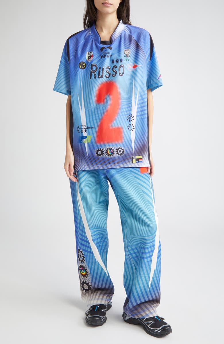 Paolina Russo Oversize Short Sleeve Stretch Jersey Top, Alternate, color, 