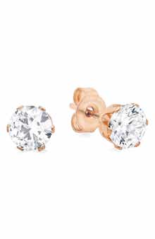 18k Rose Gold Plated Stud Earrings