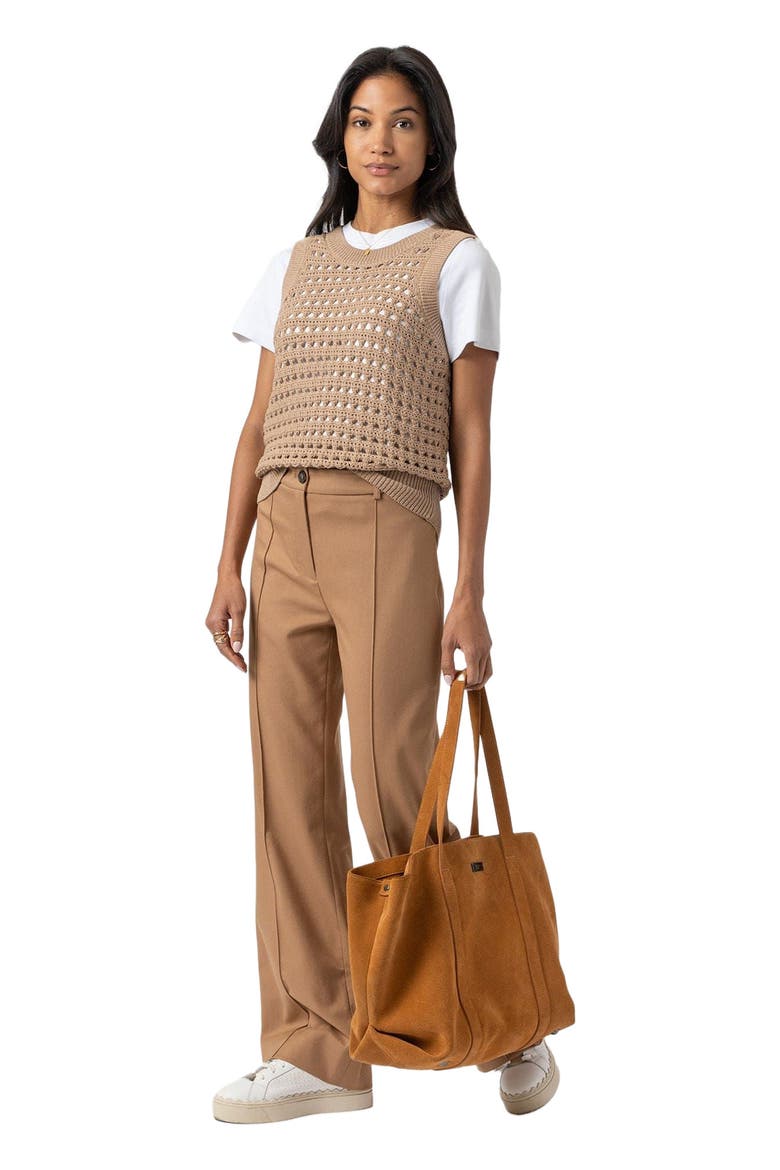 Cambridge Tailored Wide Leg Pant, Alternate, color, Brown