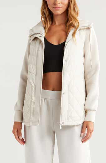 Hybrid Quilted Knit Hooded Jacket