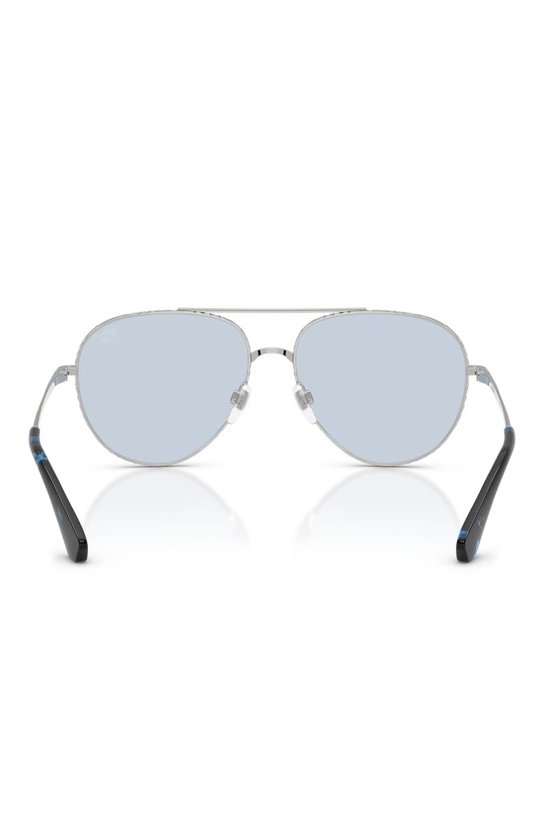 59mm Aviator Sunglasses, Alternate, color, SILVER / AZURE