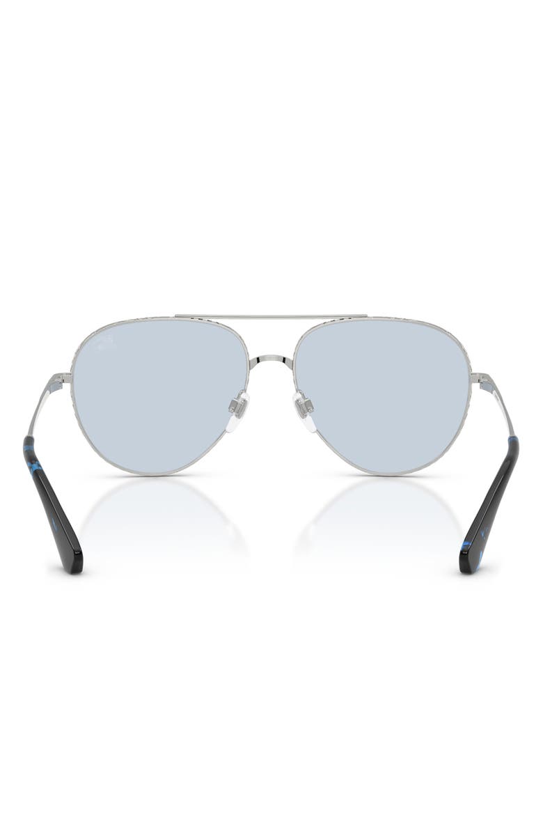Burberry 59mm Aviator Sunglasses, Alternate, color, Silver / Azure