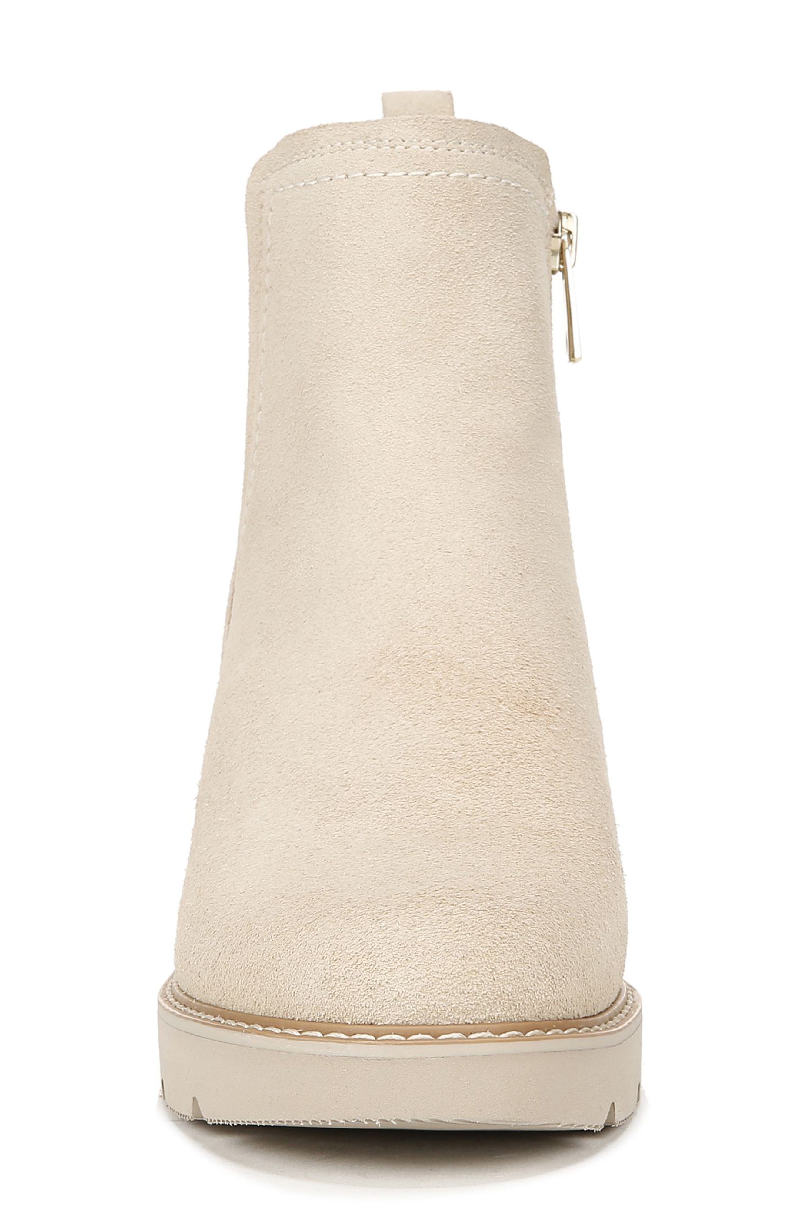 Naturalizer Darry Water Repellent Platform Bootie, Alternate, color, Porcelain Beige Suede