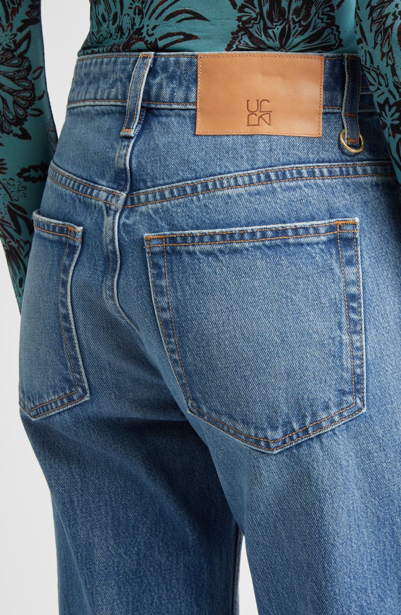 Ulla Johnson Agatha Mid Rise Straight Leg Jeans, Alternate, color, Danube