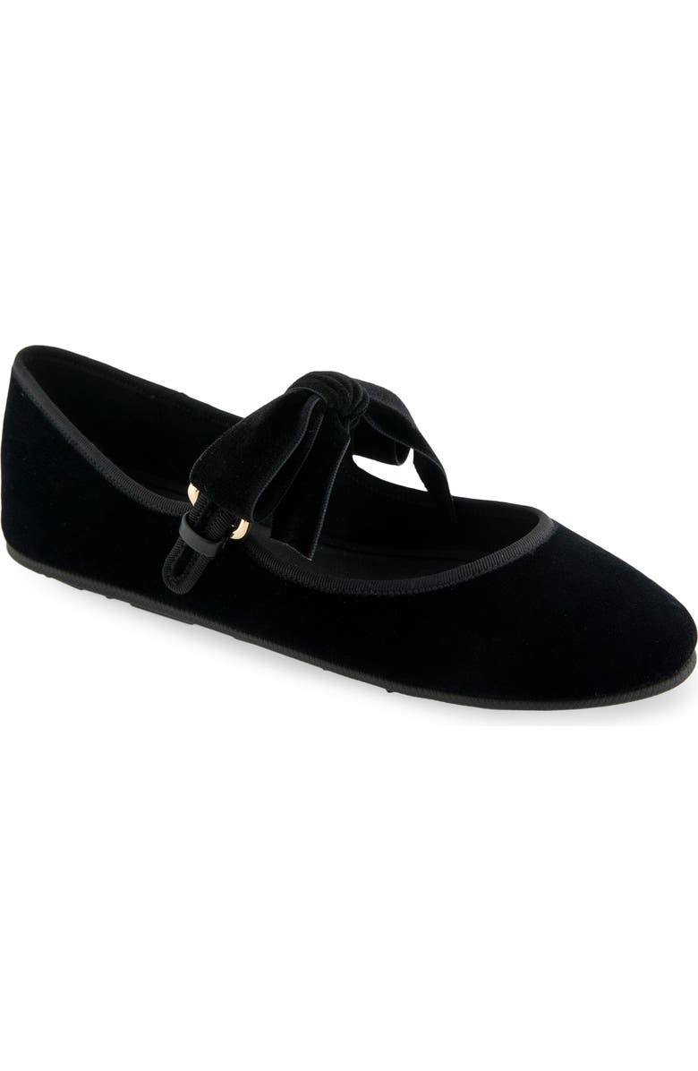 Aerosoles Poppy Mary Jane Flat, Main, color, Black Velvet Fabric