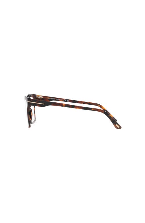 Tom Ford 54mm Square Optical Glasses In Brown