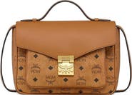 MCM Tracy Satchel in Visetos Leather Mix