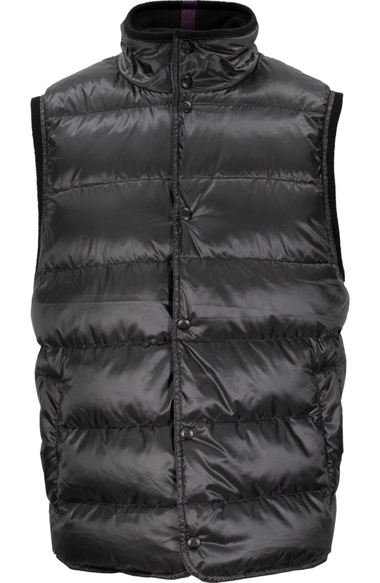Lords of Harlech Jork Hybrid Puffer Merino Wool Sweater Vest, Main, color, Black