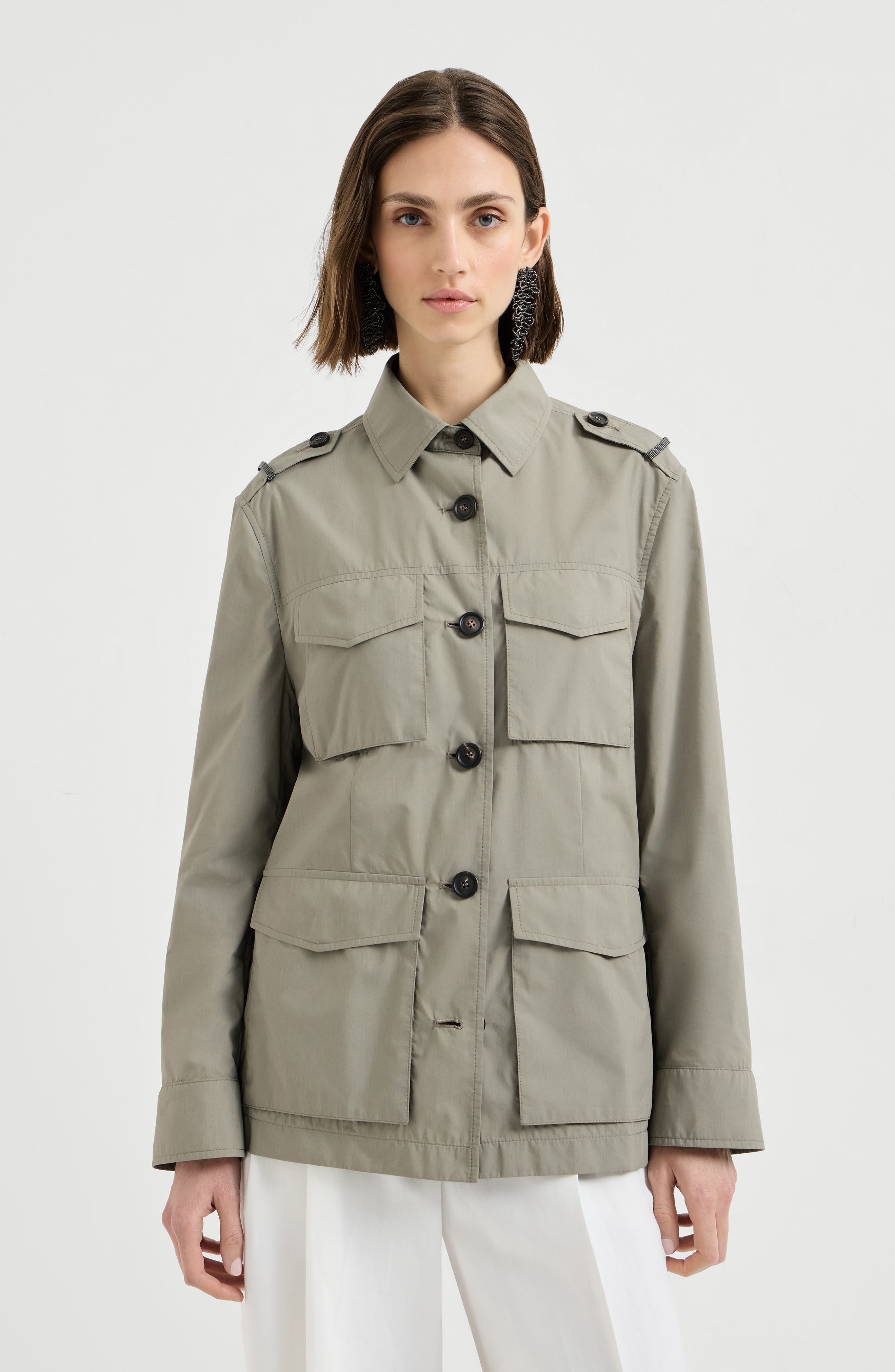 Outerwear with monili