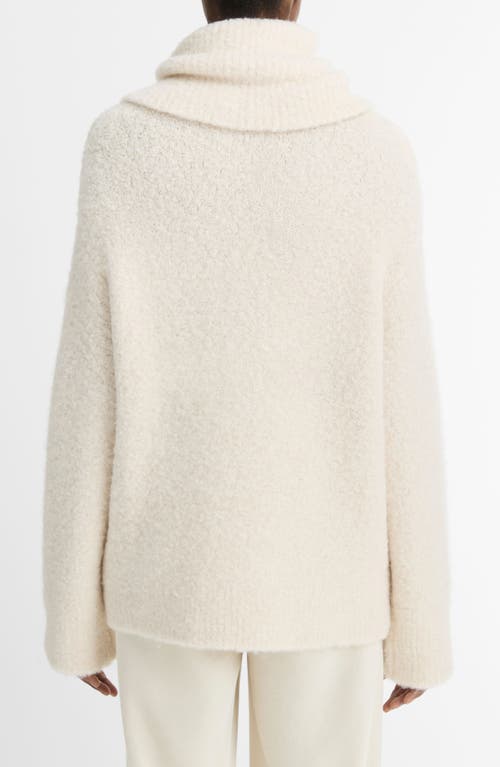 Vince Womens Oversized Alpaca Turtleneck Sweater In Neutral