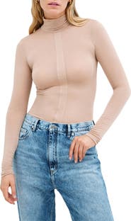 Marcella Amsterdam Sheer Jersey Turtleneck Top