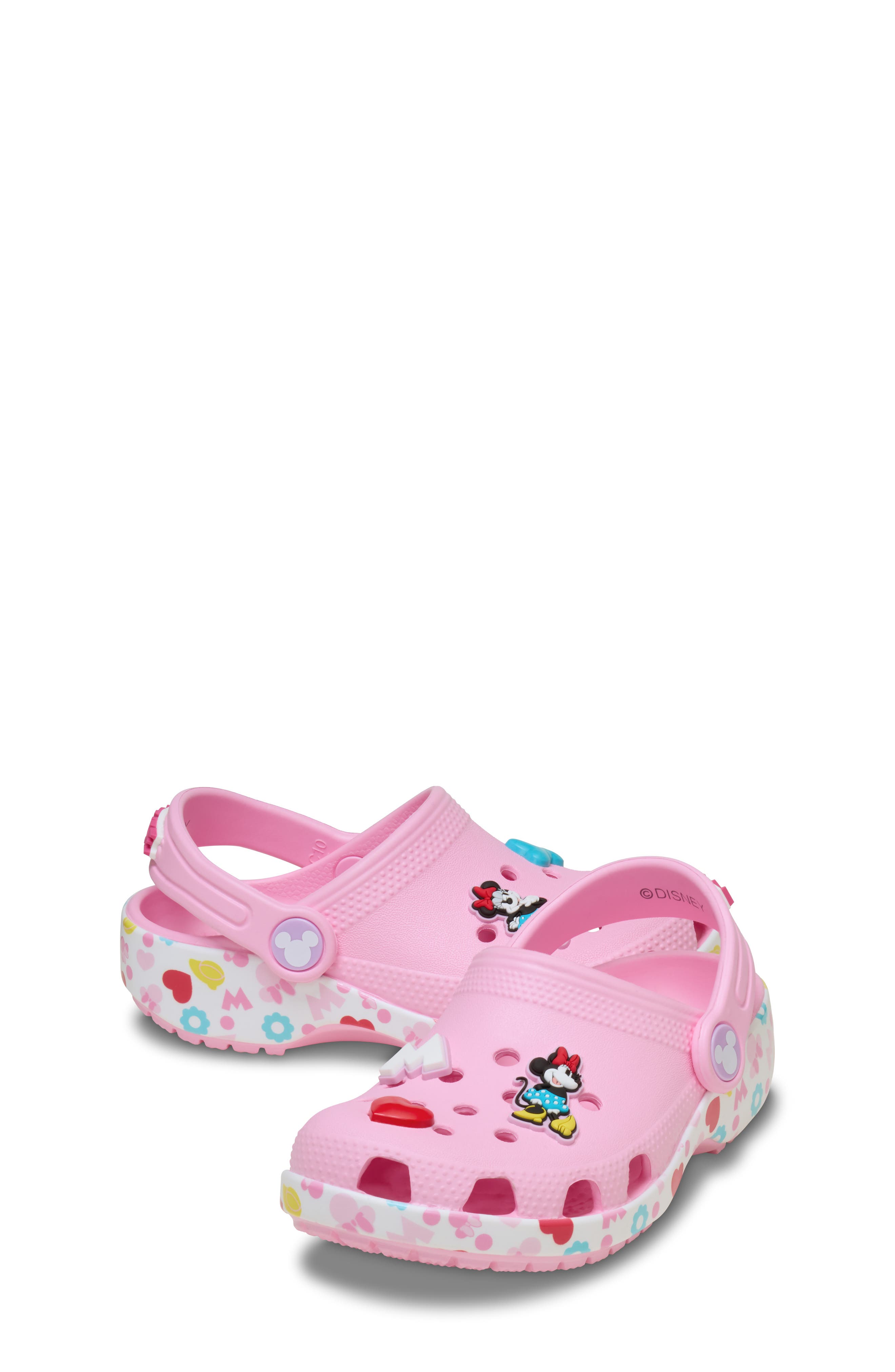 CROCS Kids' x Disney Minnie Mouse Classic Clog, Alternate, color, Pink Multi