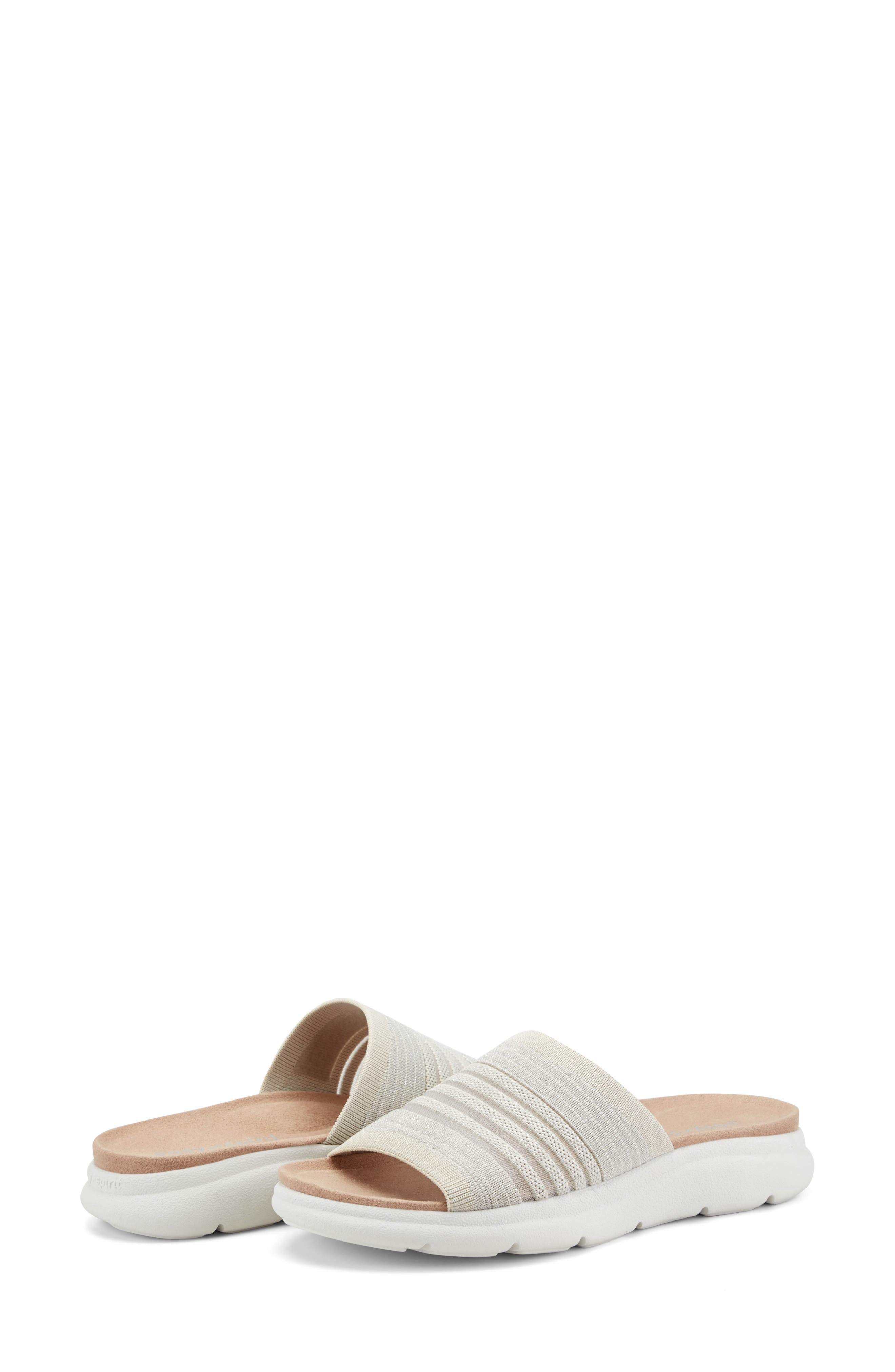 Easy Spirit Alison Slide Sandal, Alternate, color, Ivory
