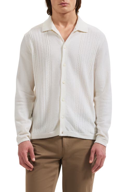 Cable Wool and Cashmere Cardigan