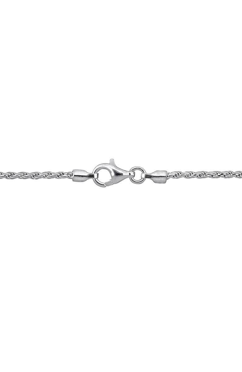 DELMAR Sterling Silver 1.5mm Rope & 3mm Curb Chain Necklace, Alternate, color, Silver