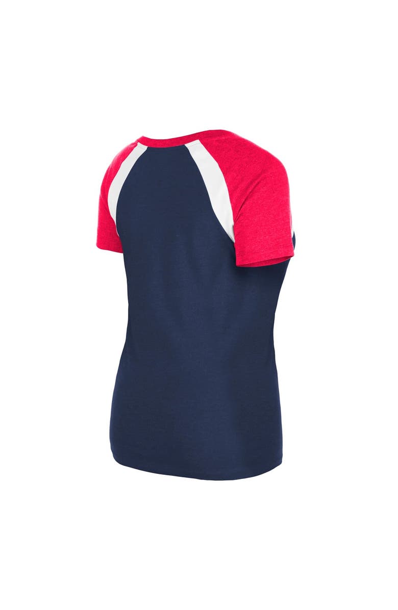 New Era Women's New Era Navy St. Louis Cardinals Heathered Raglan V-Neck T-Shirt, Alternate, color, Navy