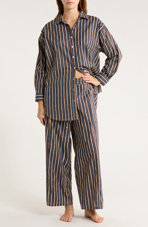 Oversize Shirt & Pants Cotton Pajamas