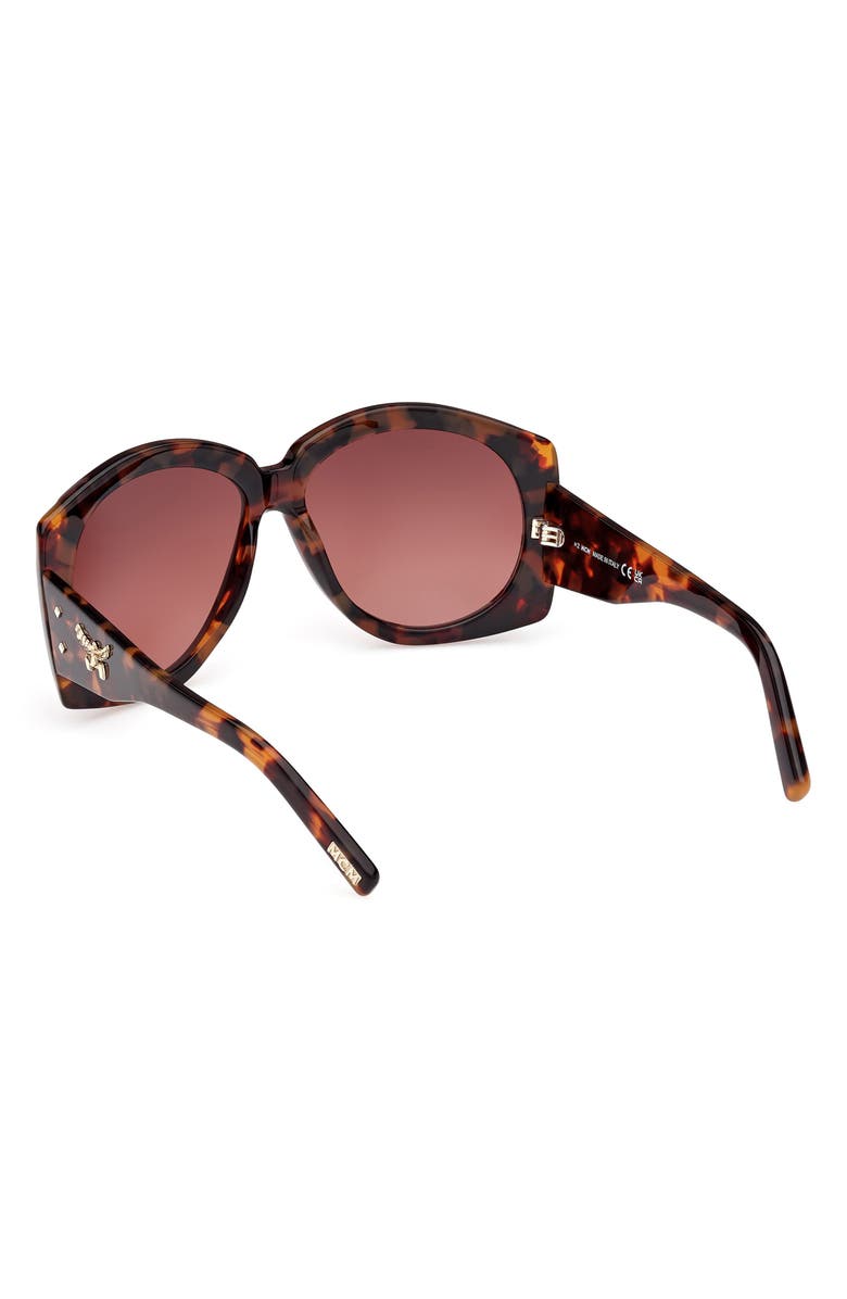 MCM 61mm Gradient Round Sunglasses, Alternate, color, Bordeaux / Gradient Brown