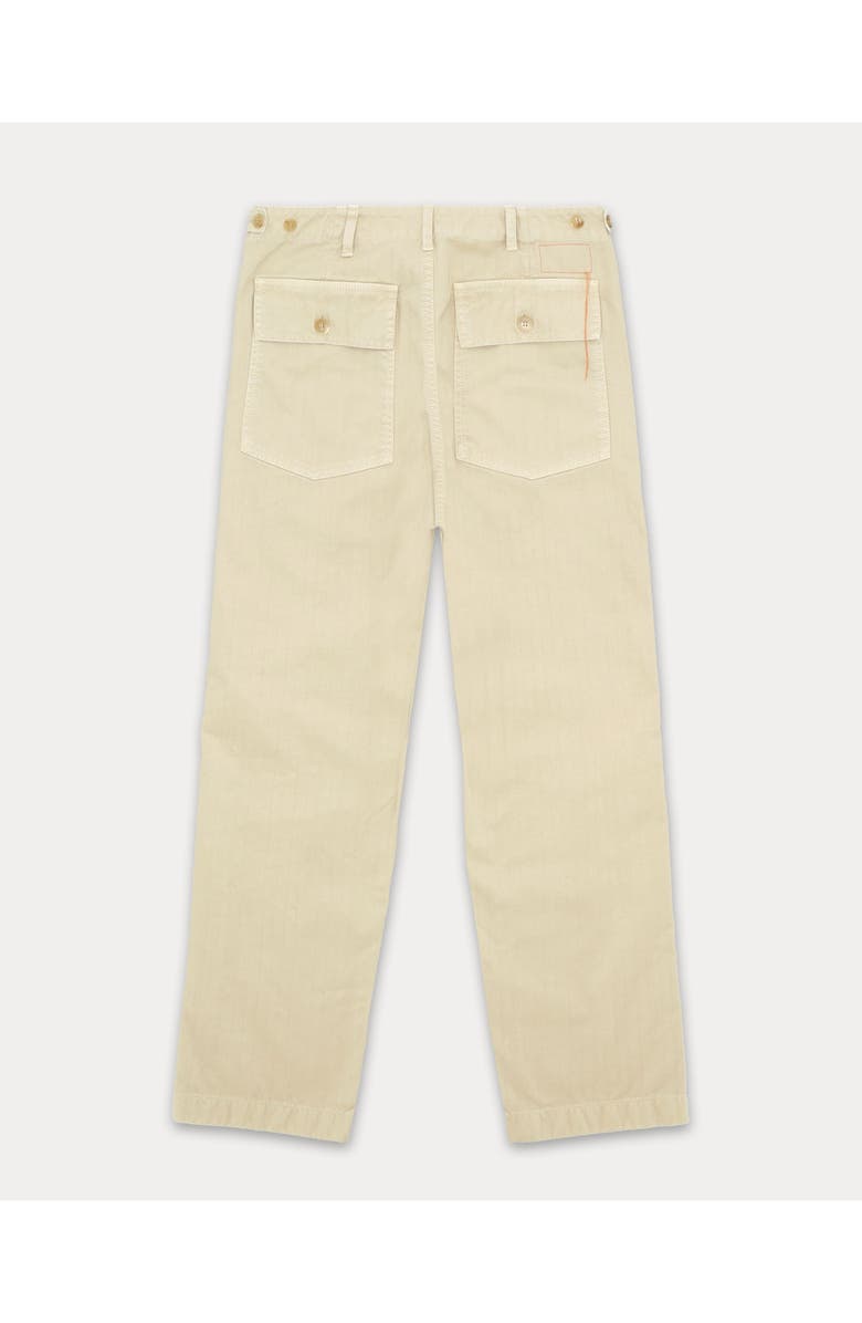 Fortela Newfatigue Herringbone Cotton Trousers, Alternate, color, Ecru