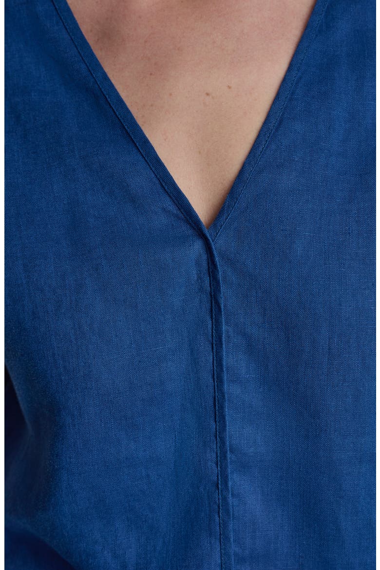V-Neck Linen Top, Alternate, color, ADMIRAL