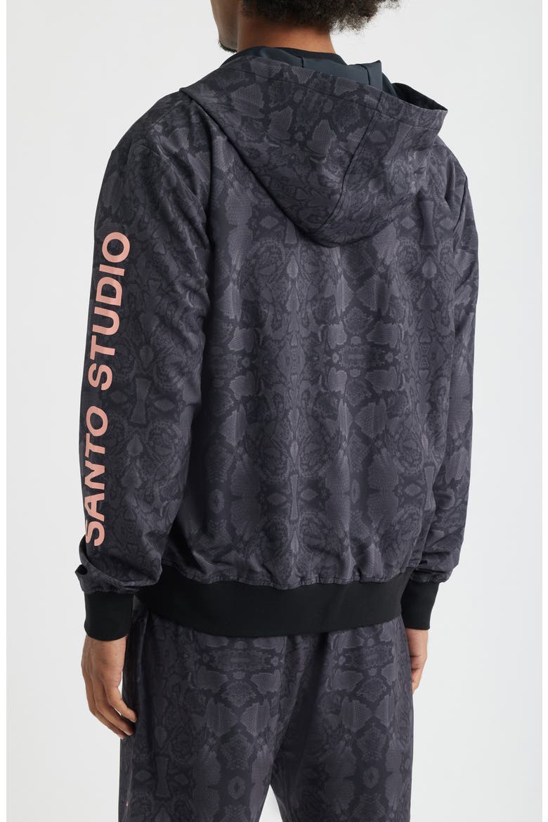 Verona Tech Snakeskin Print Zip-Up Jacket, Alternate, color, SNAKESKIN