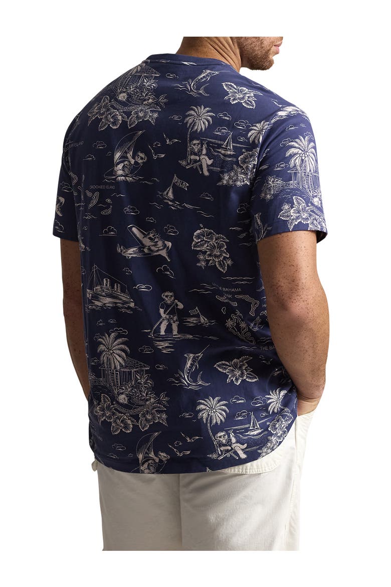 Big & Tall Printed Harbor Island Bear T-Shirt, Alternate, color, NEWPORT NAVY